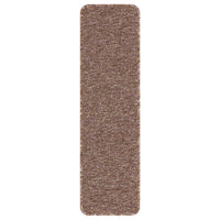 Tappetini Antiscivolo per Scale 15 pcs Marrone 75 x 20 cm PP 4019807