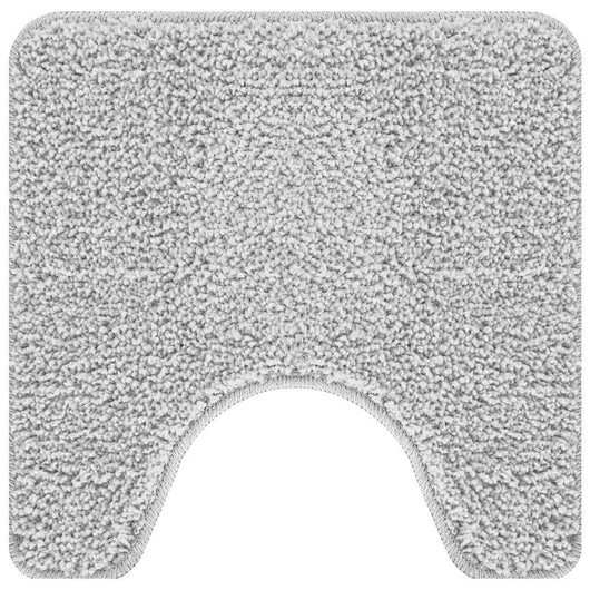 Tappeto Antiscivolo per Bagno con Taglio per Toilette Grigio 4019815