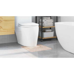 Tappeto Antiscivolo per Bagno con Taglio per Toilette Crema 4019816