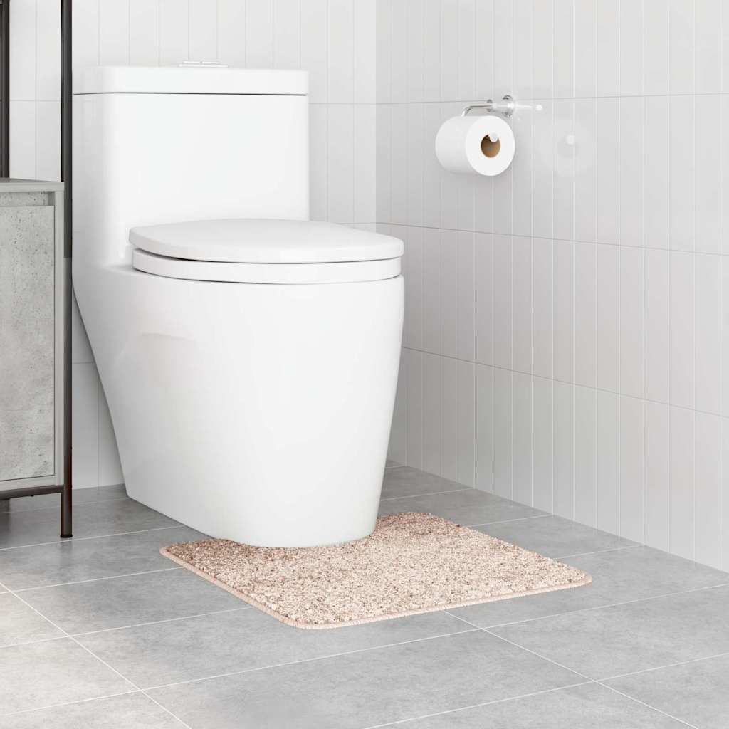 Tappeto Antiscivolo per Bagno con Taglio per Toilette Crema 4019816