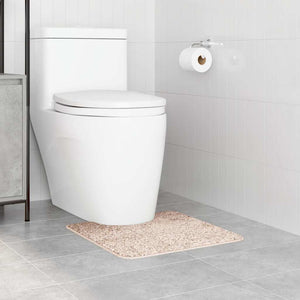 Tappeto Antiscivolo per Bagno con Taglio per Toilette Crema 4019816