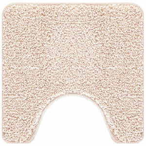 Tappeto Antiscivolo per Bagno con Taglio per Toilette Crema 4019816