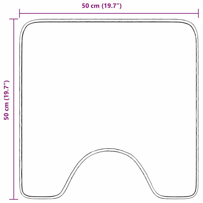 Tappeto Antiscivolo per Bagno con Taglio per Toilette Crema 4019816