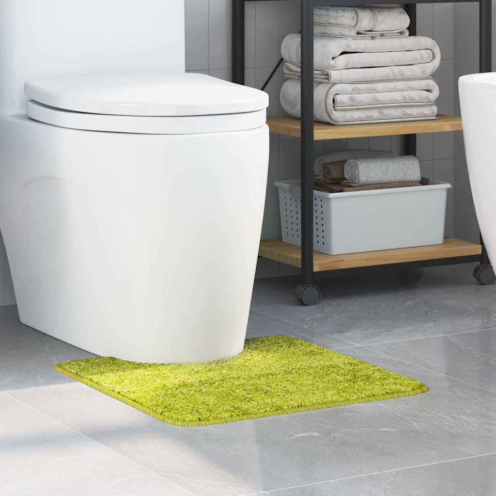 Tappeto Antiscivolo per Bagno con Taglio per Toilette Verde 4019819