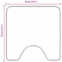 Tappeto Antiscivolo per Bagno con Taglio per Toilette Verde 4019819