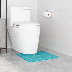 Tappeto Antiscivolo per Bagno con Taglio per Toilette Turchese 4019820