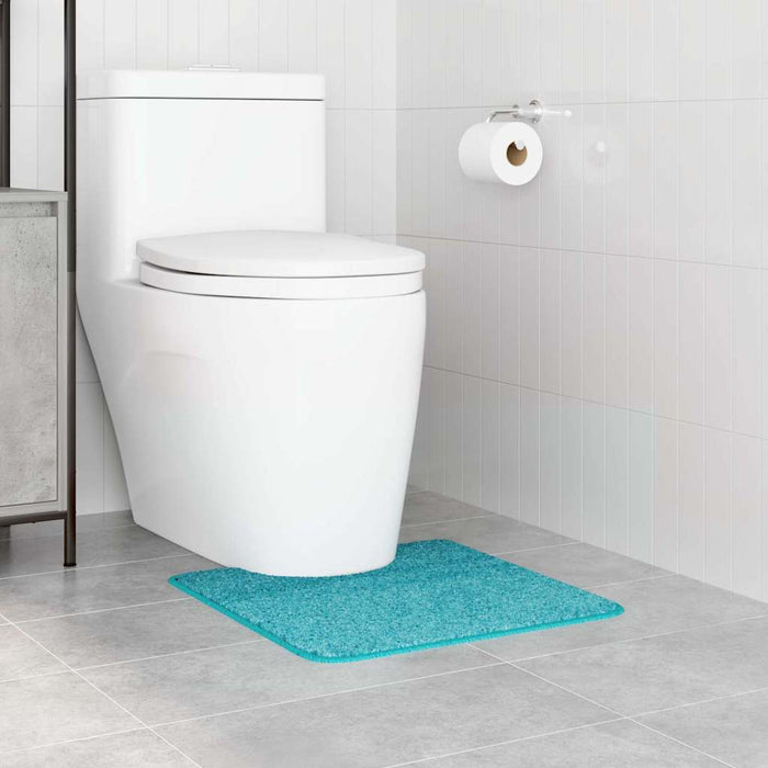 Tappeto Antiscivolo per Bagno con Taglio per Toilette Turchese 4019820