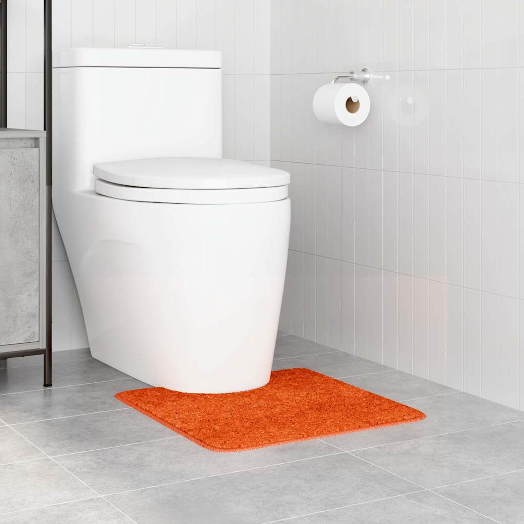 Tappeto Antiscivolo per Bagno con Taglio per Toilette Arancione 4019821