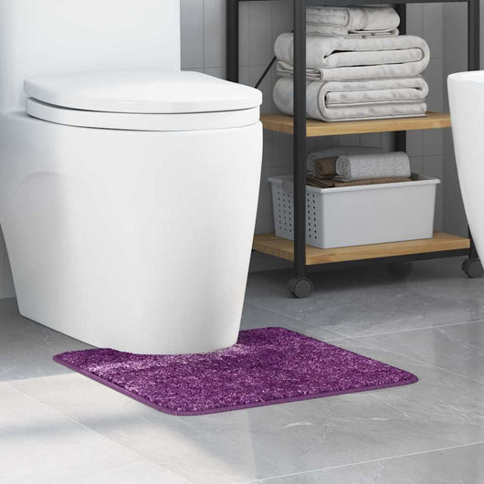 Tappeto Antiscivolo per Bagno con Taglio per Toilette Viola 4019822
