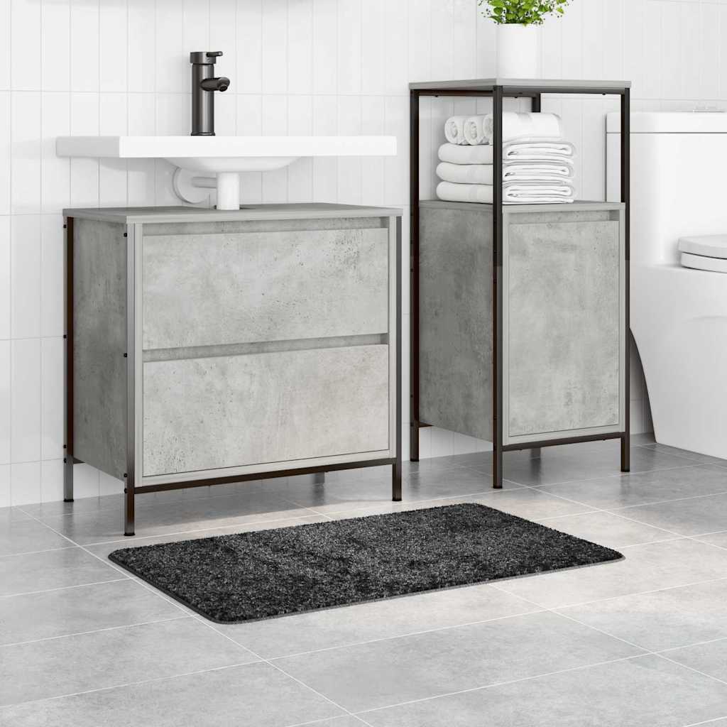 Tappetino da bagno antiscivolo Grigio scuro 50 x 80 cm PP 4019824