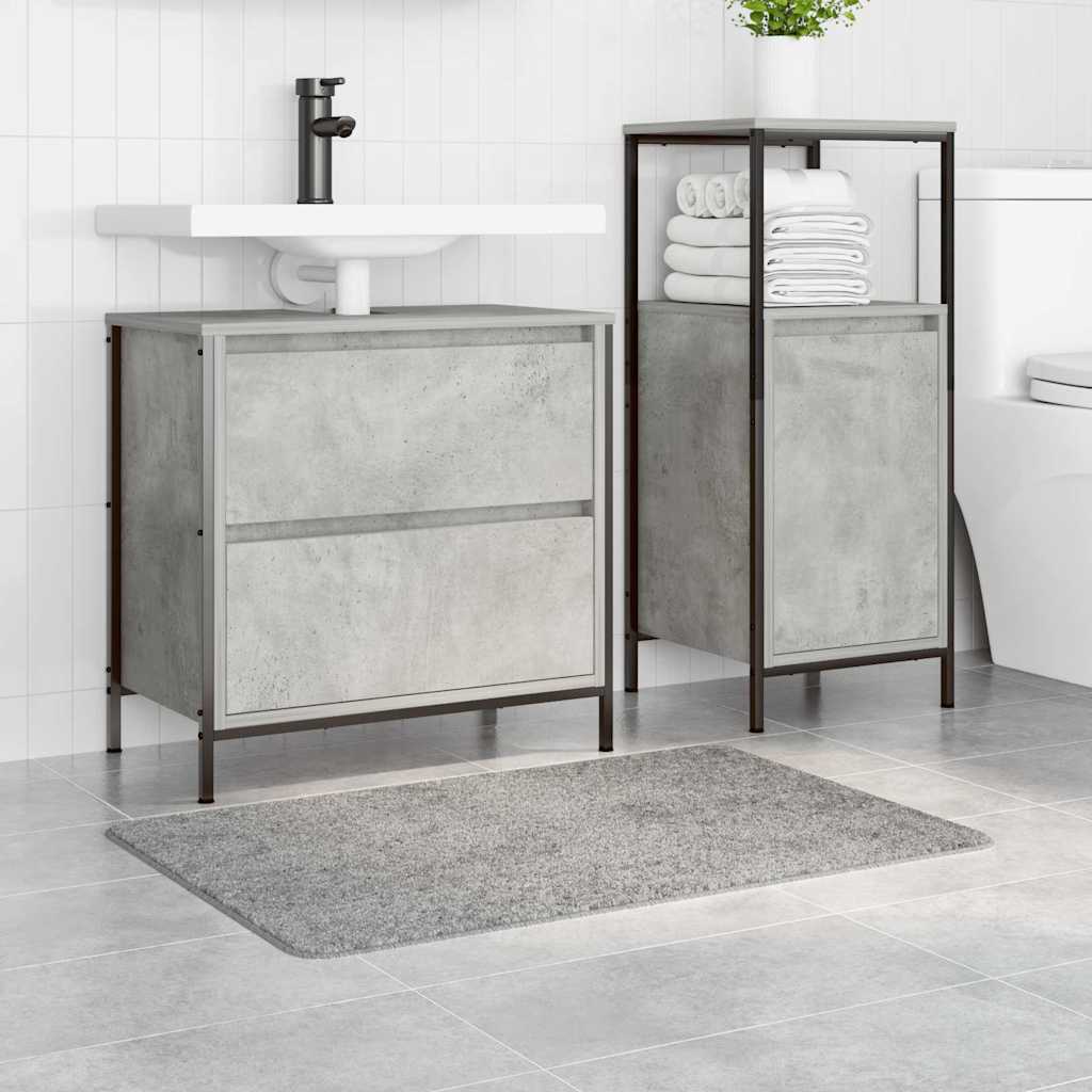 Tappetino da bagno antiscivolo Grigio 60 x 90 cm PP 4019835