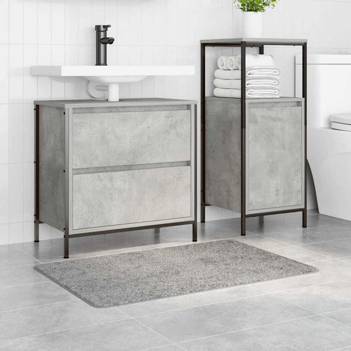 Tappetino da bagno antiscivolo Grigio 60 x 90 cm PP 4019835