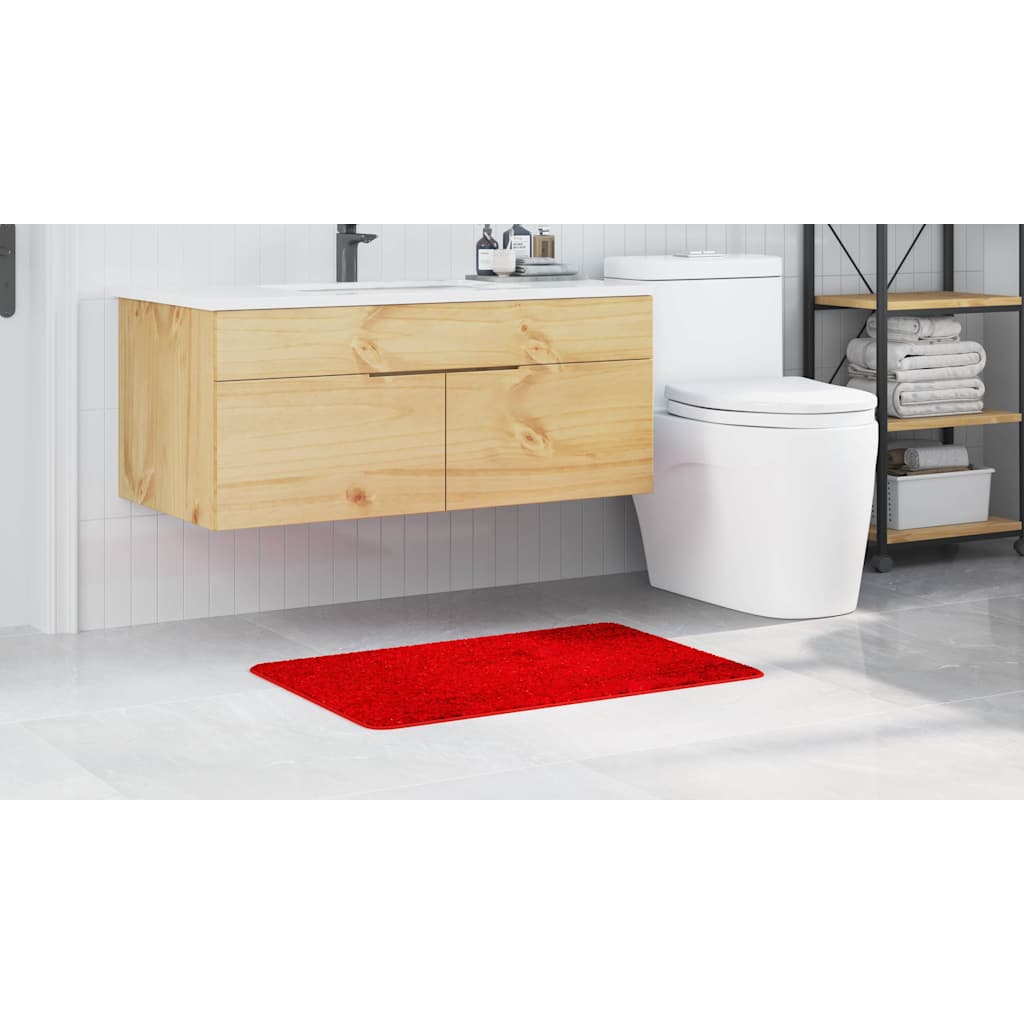 Tappetino da bagno antiscivolo Rosso 60 x 90 cm PP 4019838