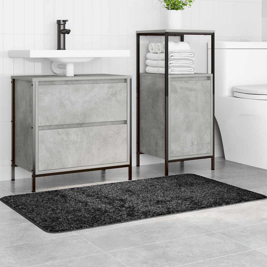 Tappetino da bagno antiscivolo Grigio scuro 70 x 120 cm PP 4019844