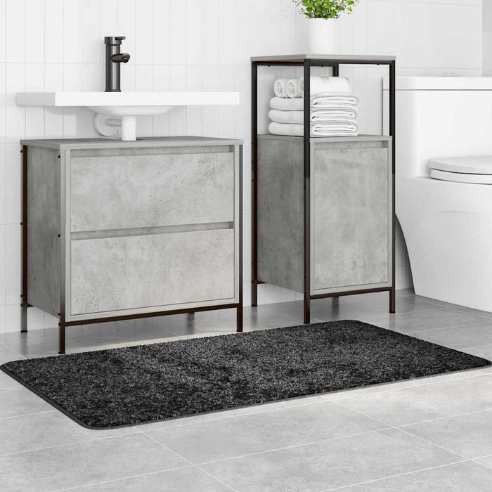 Tappetino da bagno antiscivolo Grigio scuro 70 x 120 cm PP 4019844