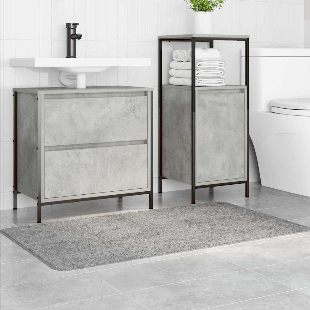Tappetino da bagno antiscivolo Grigio 70 x 120 cm PP 4019845