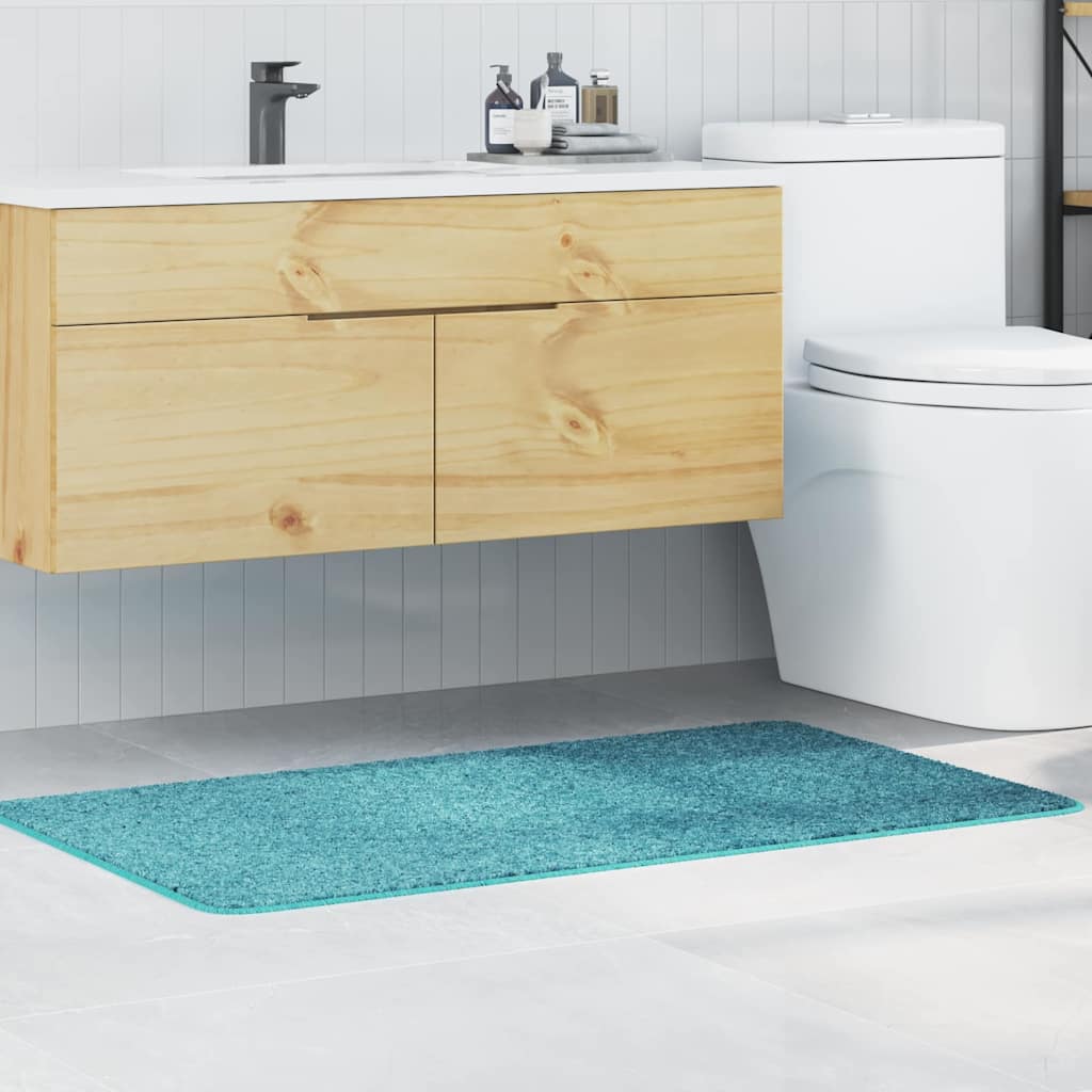 Tappetino da bagno antiscivolo Turchese 70 x 120 cm PP 4019850