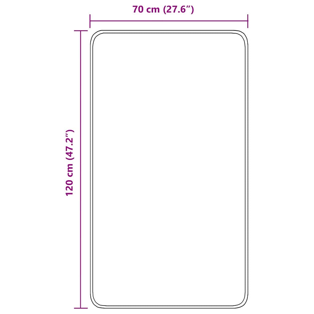Tappetino da bagno antiscivolo Viola 70 x 120 cm PP 4019852