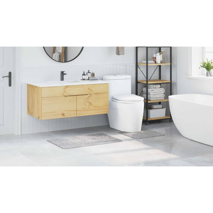 Set di tappetini antiscivolo per il bagno 2 pcs Grigio PP 4019855