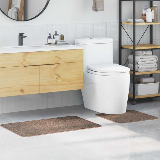 Set di tappetini antiscivolo per il bagno 2 pcs Marrone PP 4019857