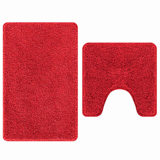 Set di tappetini antiscivolo per il bagno 2 pcs Rosso PP 4019858