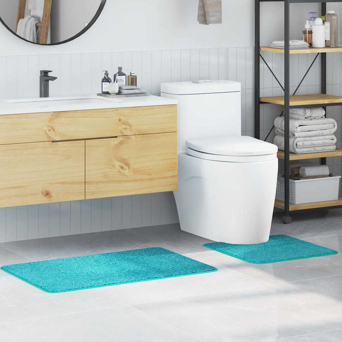 Set di tappetini antiscivolo per il bagno 2 pcs Turchese PP 4019860