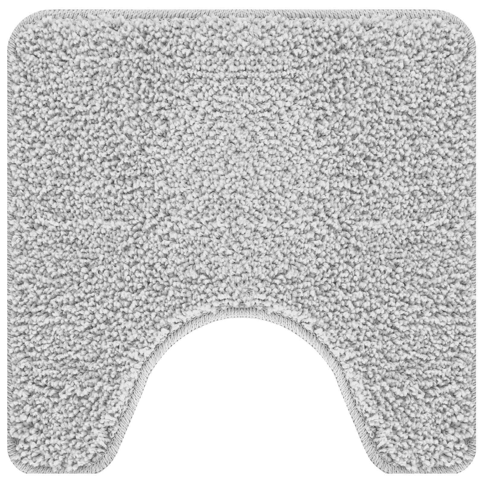 Set di tappetini antiscivolo per il bagno 3 pcs Grigio PP 4019865