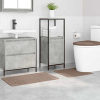 Set di tappetini antiscivolo per il bagno 3 pcs Marrone PP 4019867