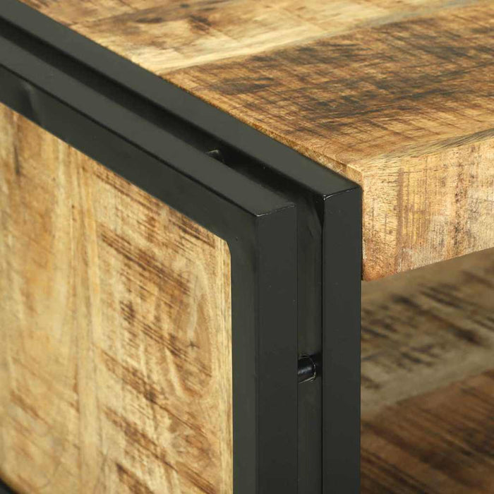 Tavolino da Caffè  120x50x38 cm Legno Massello Grezzo di Mango 4104712