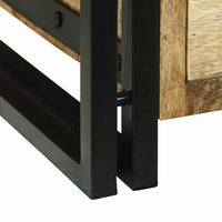 Tavolino da caffè 90x50x38 cm in legno massello grezzo di mango 4104724