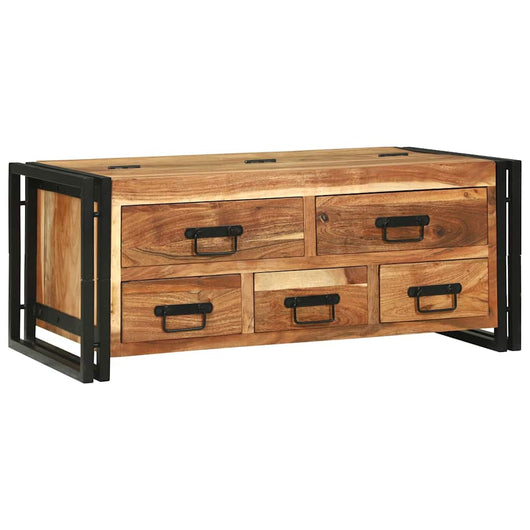 Tavolino da Caffè - 90x50x38 cm in Legno Massello di Acacia 4104725