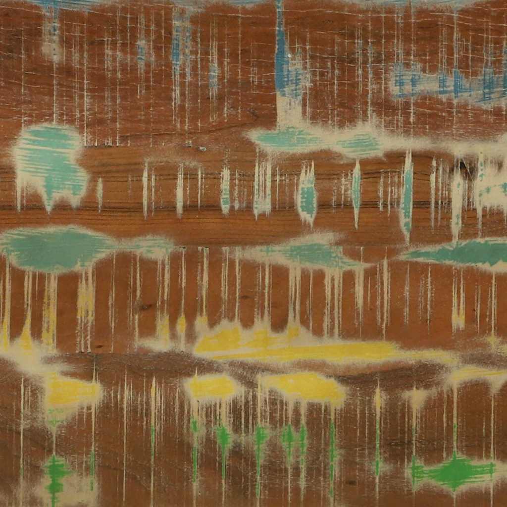 Tavolo Nesting 3 pcs Marrone e nero legno massello di riciclo 4104732