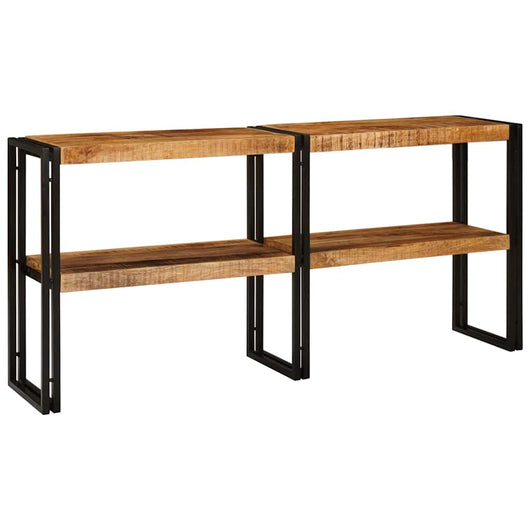 Tavolo consolle con lo scaffale Marrone legno massello di mango 4104739