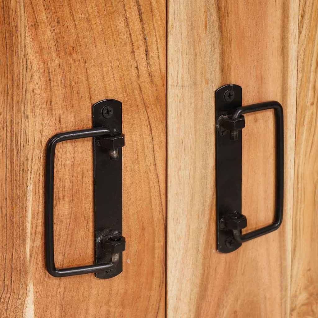 Credenza con porte Marrone Legno massello di acacia e metallo 4104749