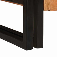 Credenza con porte Marrone Legno massello di acacia e metallo 4104749