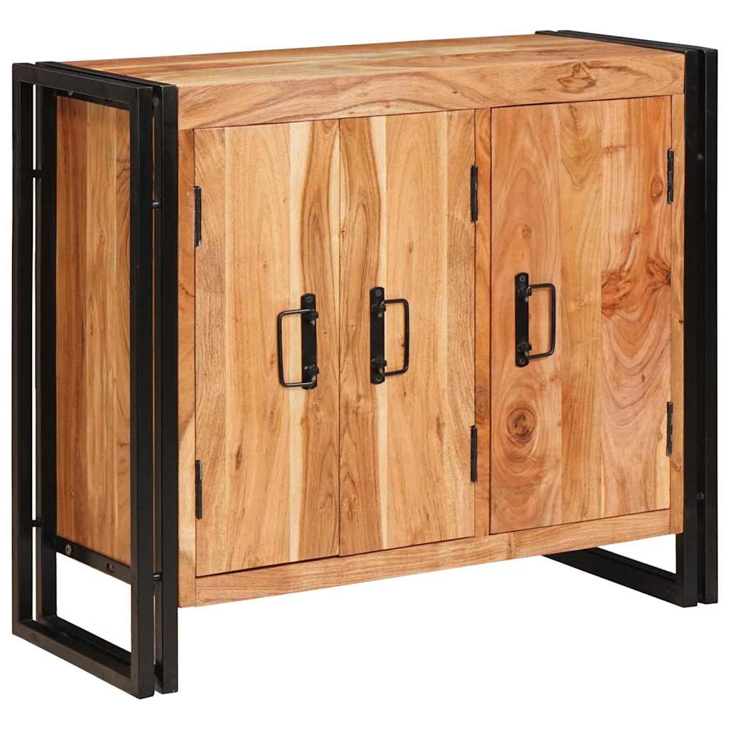 Credenza con porte Marrone Legno massello di acacia e metallo 4104749