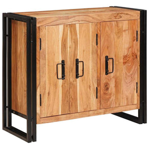 Credenza con porte Marrone Legno massello di acacia e metallo 4104749