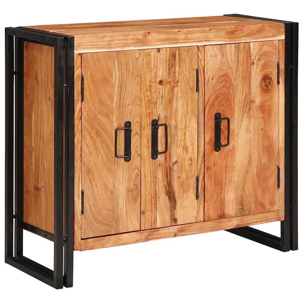 Credenza con porte Marrone Legno massello di acacia e metallo 4104749