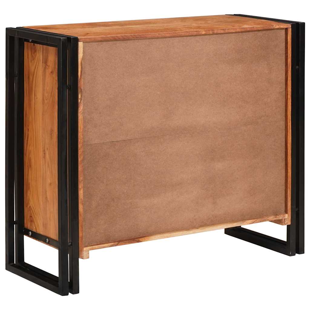 Credenza con porte Marrone Legno massello di acacia e metallo 4104749