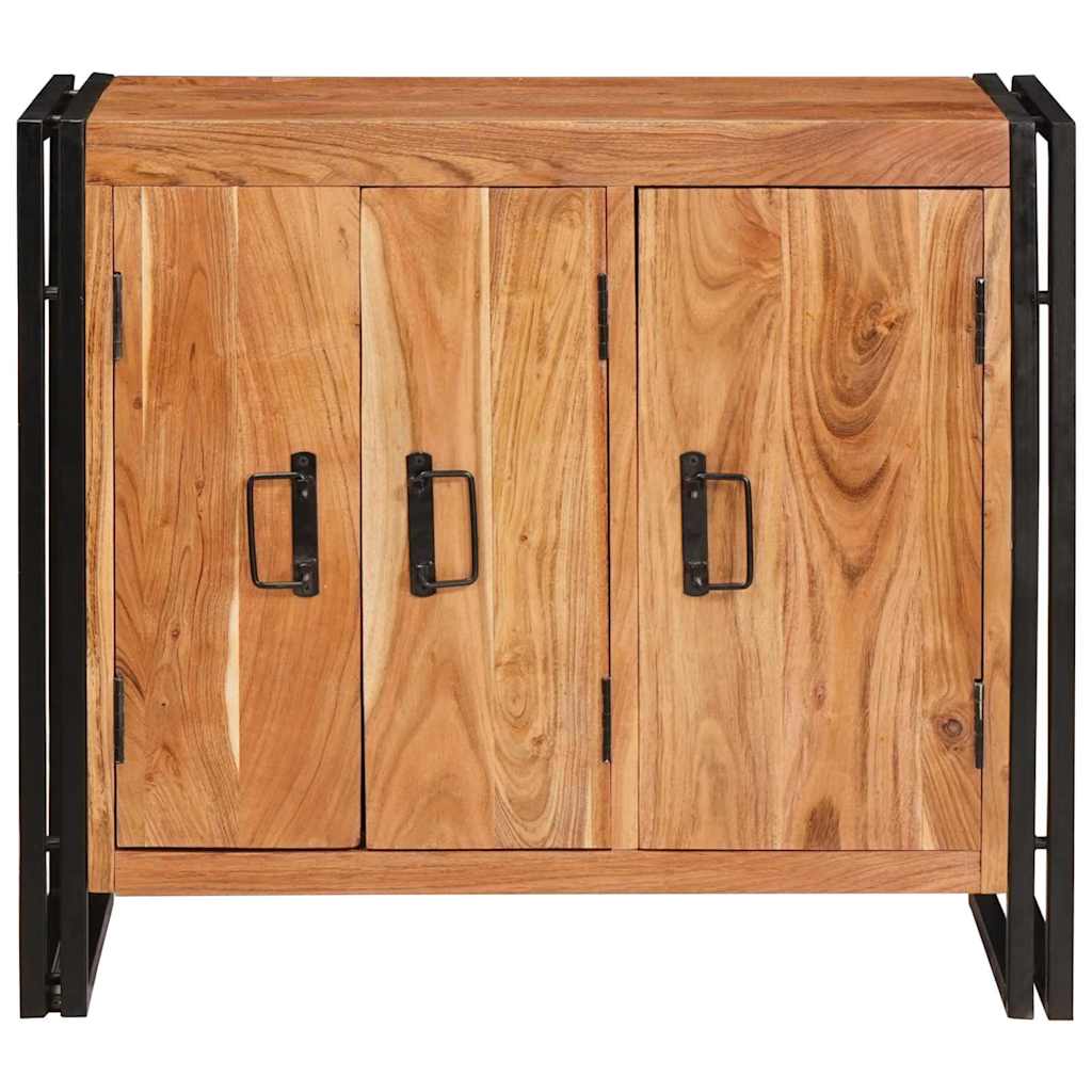 Credenza con porte Marrone Legno massello di acacia e metallo 4104749