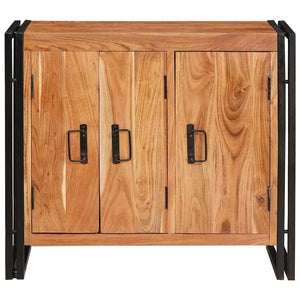 Credenza con porte Marrone Legno massello di acacia e metallo 4104749