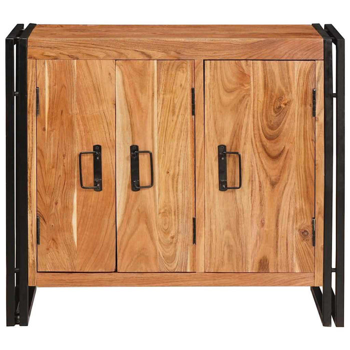 Credenza con porte Marrone Legno massello di acacia e metallo 4104749