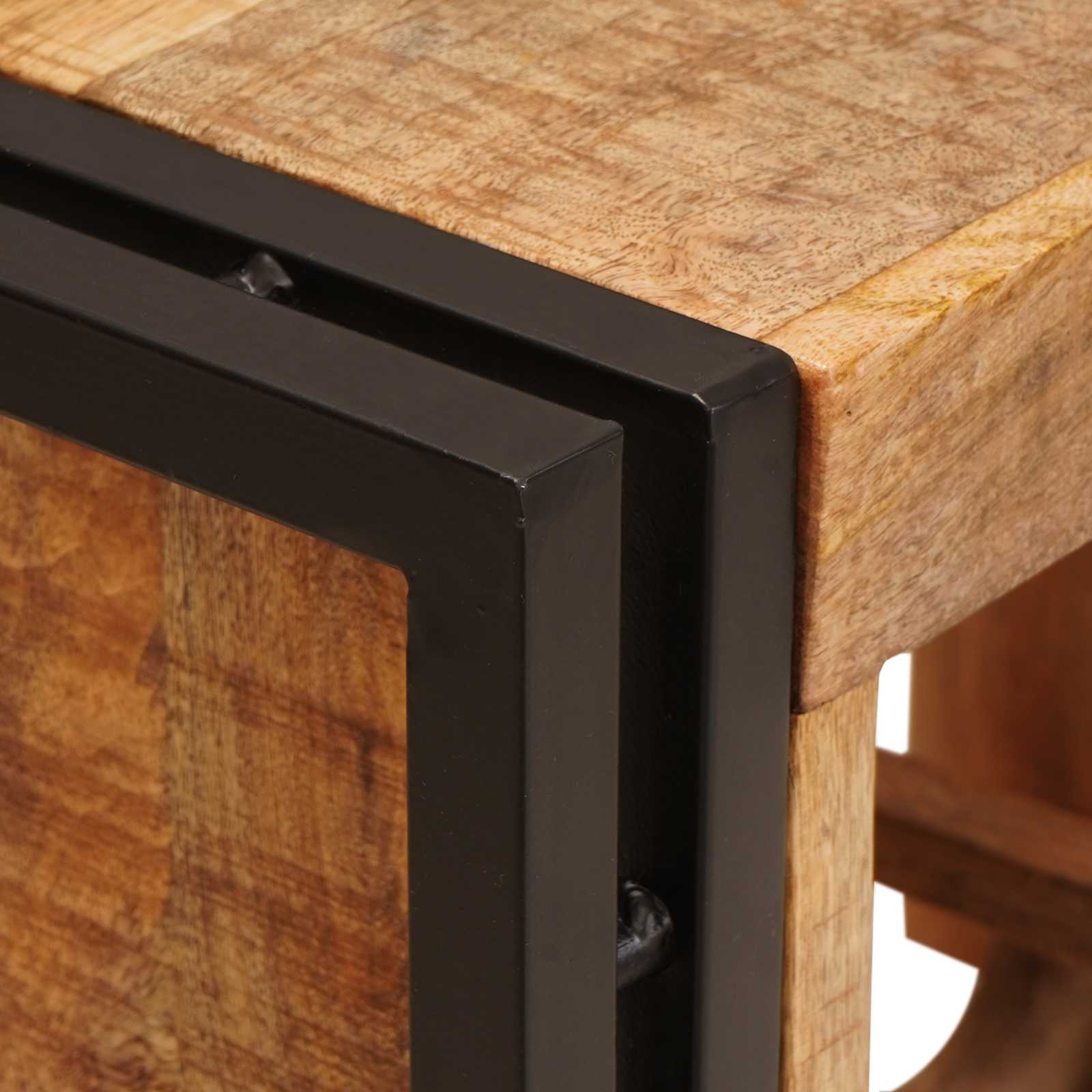 Portabottiglie 100 x 45 x 33 cm Legno di Mango Grezzo Massiccio 4104754