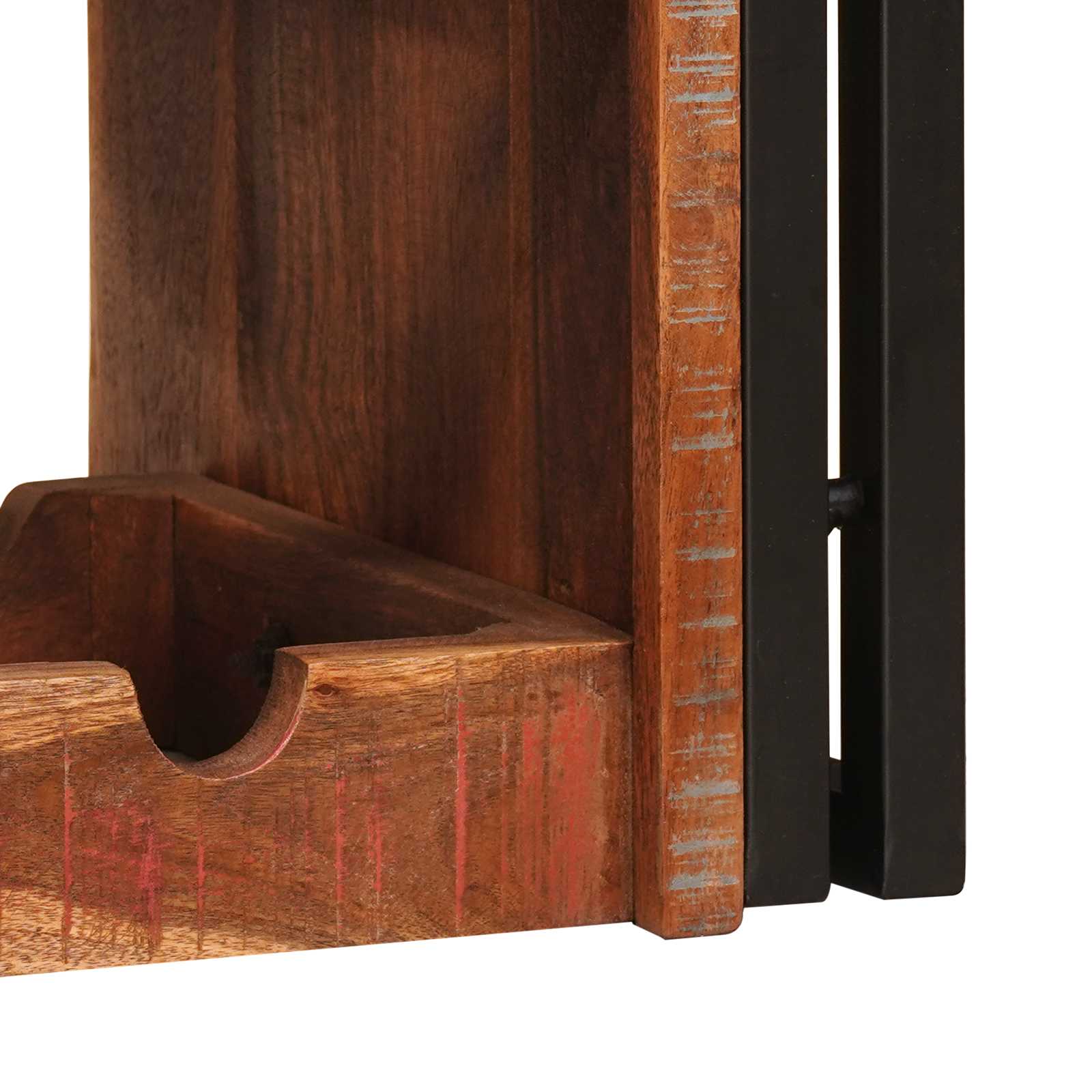 Portabottiglie 100 x 45 x 33 cm Legno massello riciclato 4104756