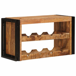 Portabottiglie 100 x 45 x 33 cm Legno di Mango Grezzo Massiccio 4104757
