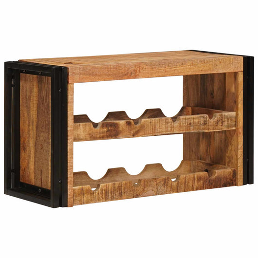 Portabottiglie 100 x 45 x 33 cm Legno di Mango Grezzo Massiccio 4104757