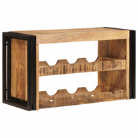 Portabottiglie 100 x 45 x 33 cm Legno di Mango Grezzo Massiccio 4104757