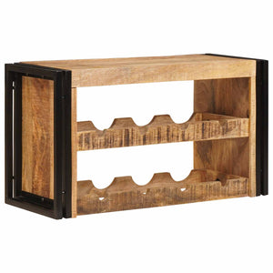 Portabottiglie 100 x 45 x 33 cm Legno di Mango Grezzo Massiccio 4104757