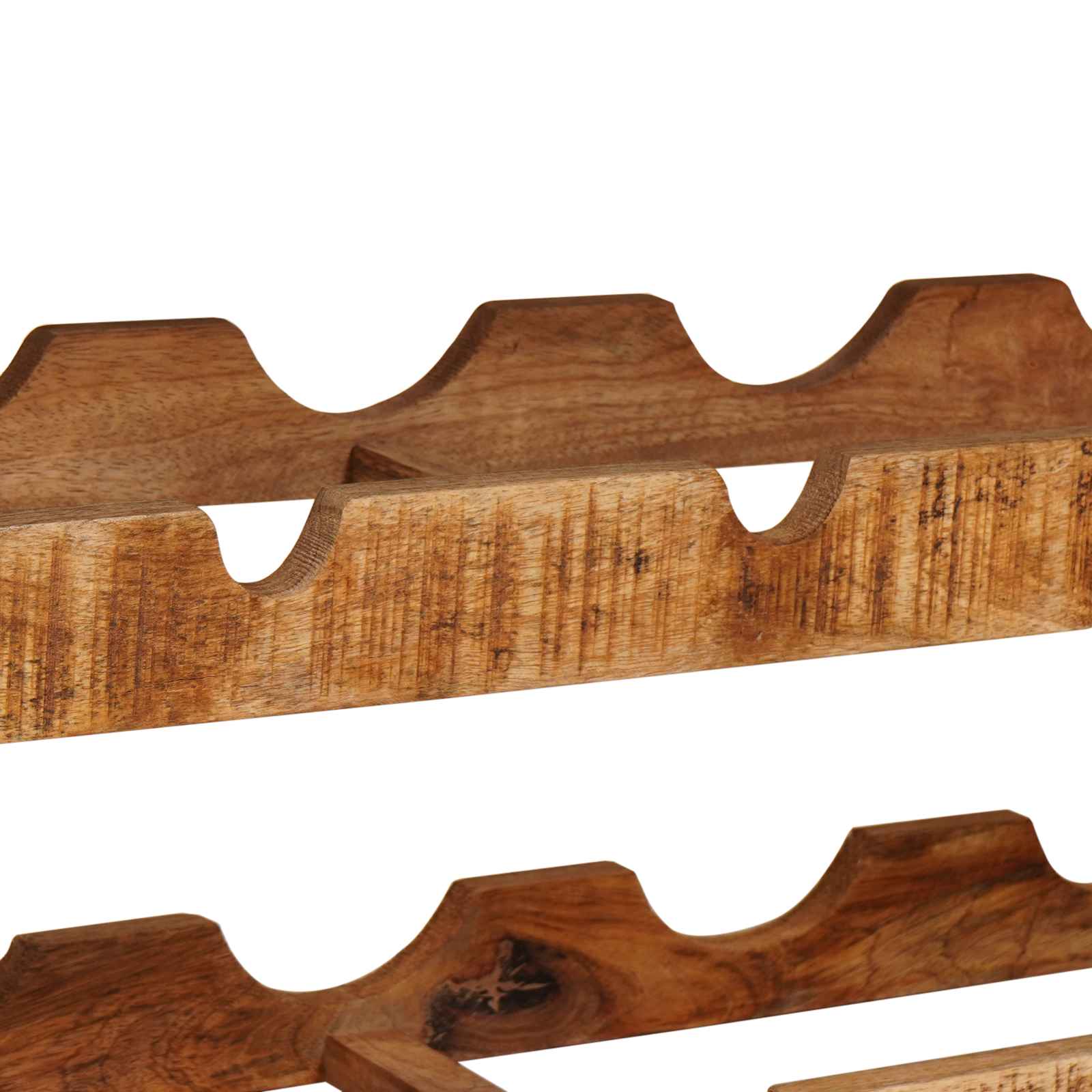 Portabottiglie 100 x 45 x 33 cm Legno di Mango Grezzo Massiccio 4104760