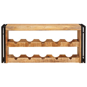 Portabottiglie 100 x 45 x 33 cm Legno di Mango Grezzo Massiccio 4104760